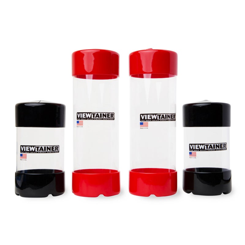 Viewtainer Slit-Top 4-Pack - 2.75" (Black/Red) - Image 1